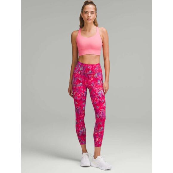 Lululemon Fast and Free High-Rise Tight 25” Women’s 6 Pink Multi Pocket Legging - Picture 1 of 13